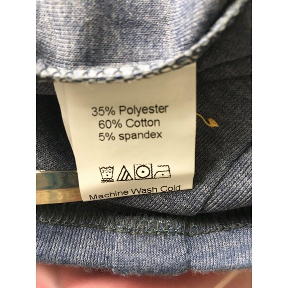 Tunic Dress Womens Small Blue Long Sleeve Elbow Patch Accent Buttons Soft Knit - Picture 11 of 12